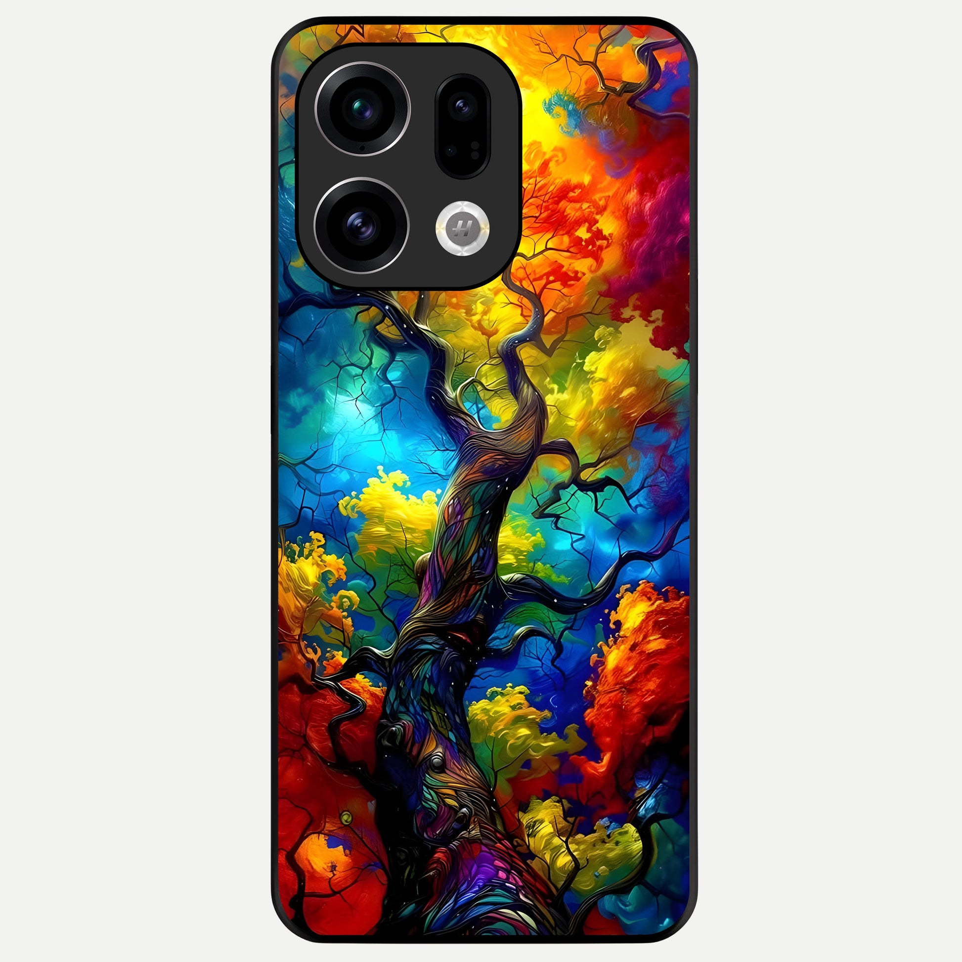  Colorful Soda Bottles Glass Case For Oppo Find X9 back cover – full design glossy printed glass finish