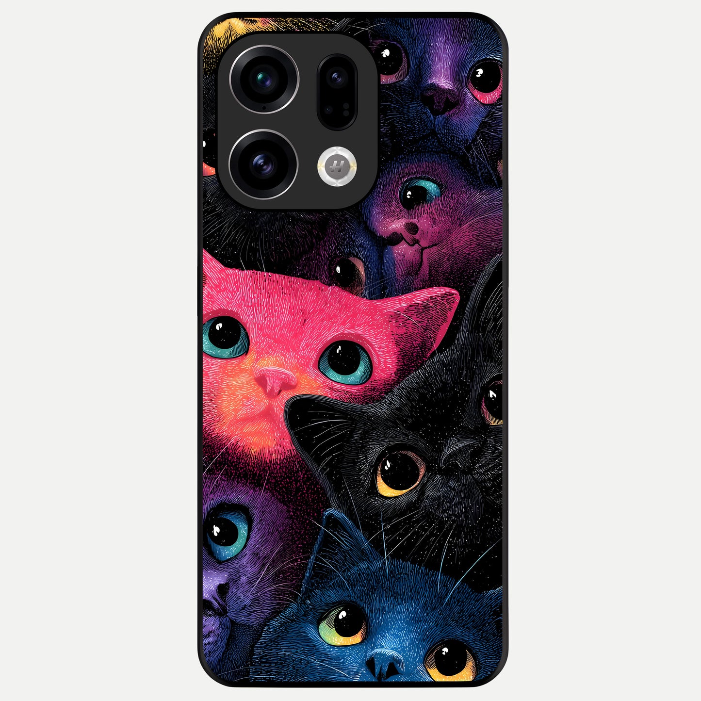  Cosmic Cats Dreams Glass Case For Oppo Find X9 back cover – full design glossy printed glass finish