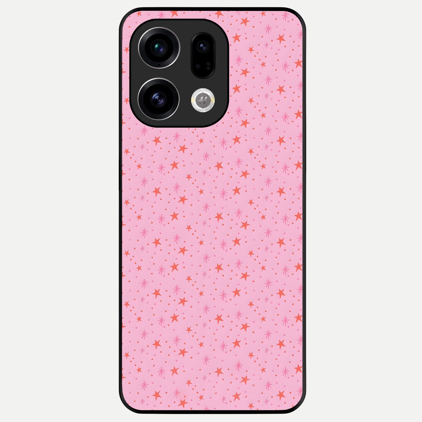  Cosmic Pink Sparkle Glass Case For Oppo Find X9 back cover – full design glossy printed glass finish