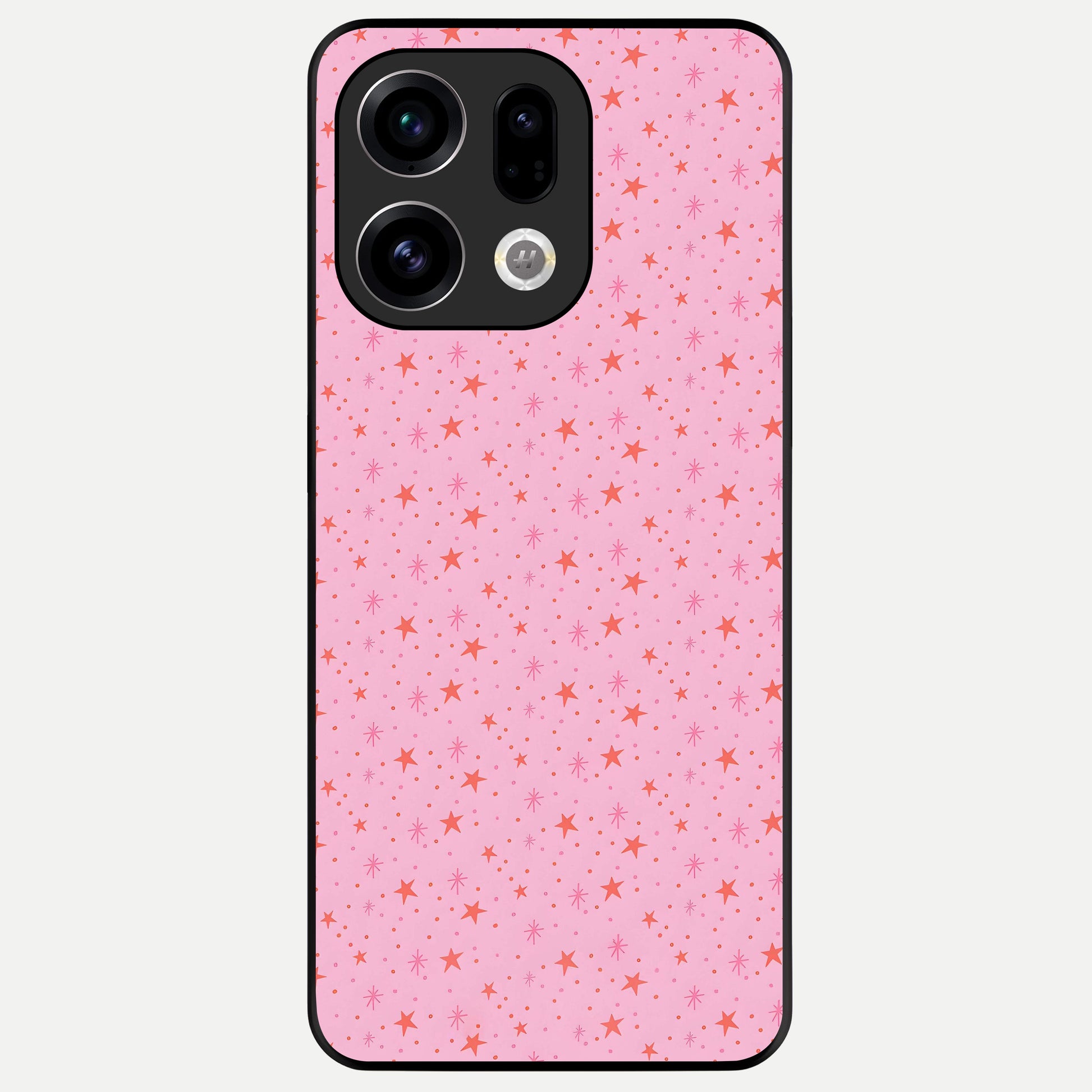  Cosmic Pink Sparkle Glass Case For Oppo Find X9 back cover – full design glossy printed glass finish