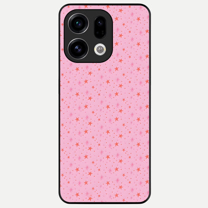  Cosmic Pink Sparkle Glass Case For Oppo Find X9 back cover – full design glossy printed glass finish