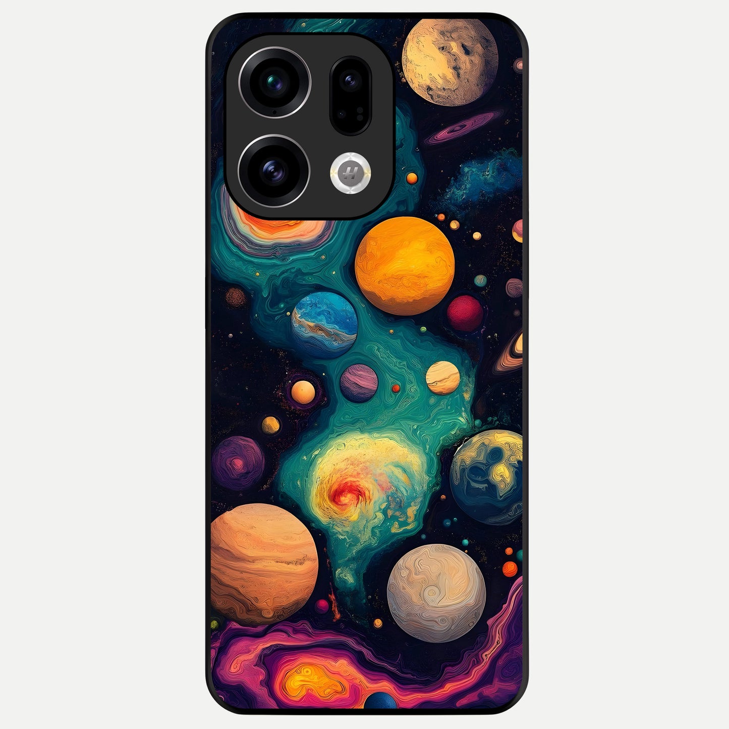  Cosmic Planet Journey Glass Case For Oppo Find X9 back cover – full design glossy printed glass finish
