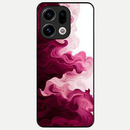  Crimson Wave Flow Glass Case For Oppo Find X9 back cover – full design glossy printed glass finish