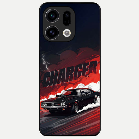  Dark Charger Fury Glass Case For Oppo Find X9 back cover – full design glossy printed glass finish