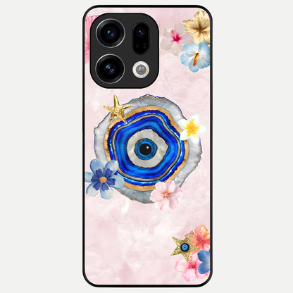  Divine Aura Bloom Glass Case For Oppo Find X9 back cover – full design glossy printed glass finish