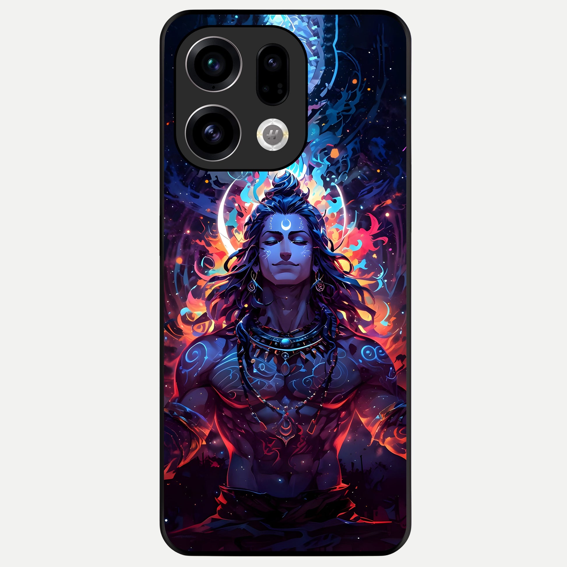  Divine Fire Shiv Glass Case For Oppo Find X9 back cover – full design glossy printed glass finish