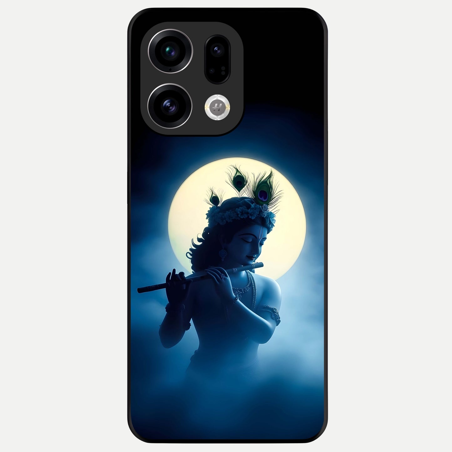  Divine Moon Flute Glass Case For Oppo Find X9 back cover – full design glossy printed glass finish