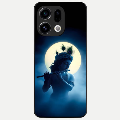  Divine Moon Flute Glass Case For Oppo Find X9 back cover – full design glossy printed glass finish