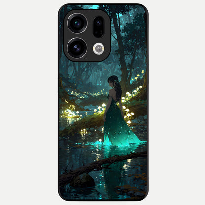  Enchanted Forest Glow Glass Case For Oppo Find X9 back cover – full design glossy printed glass finish