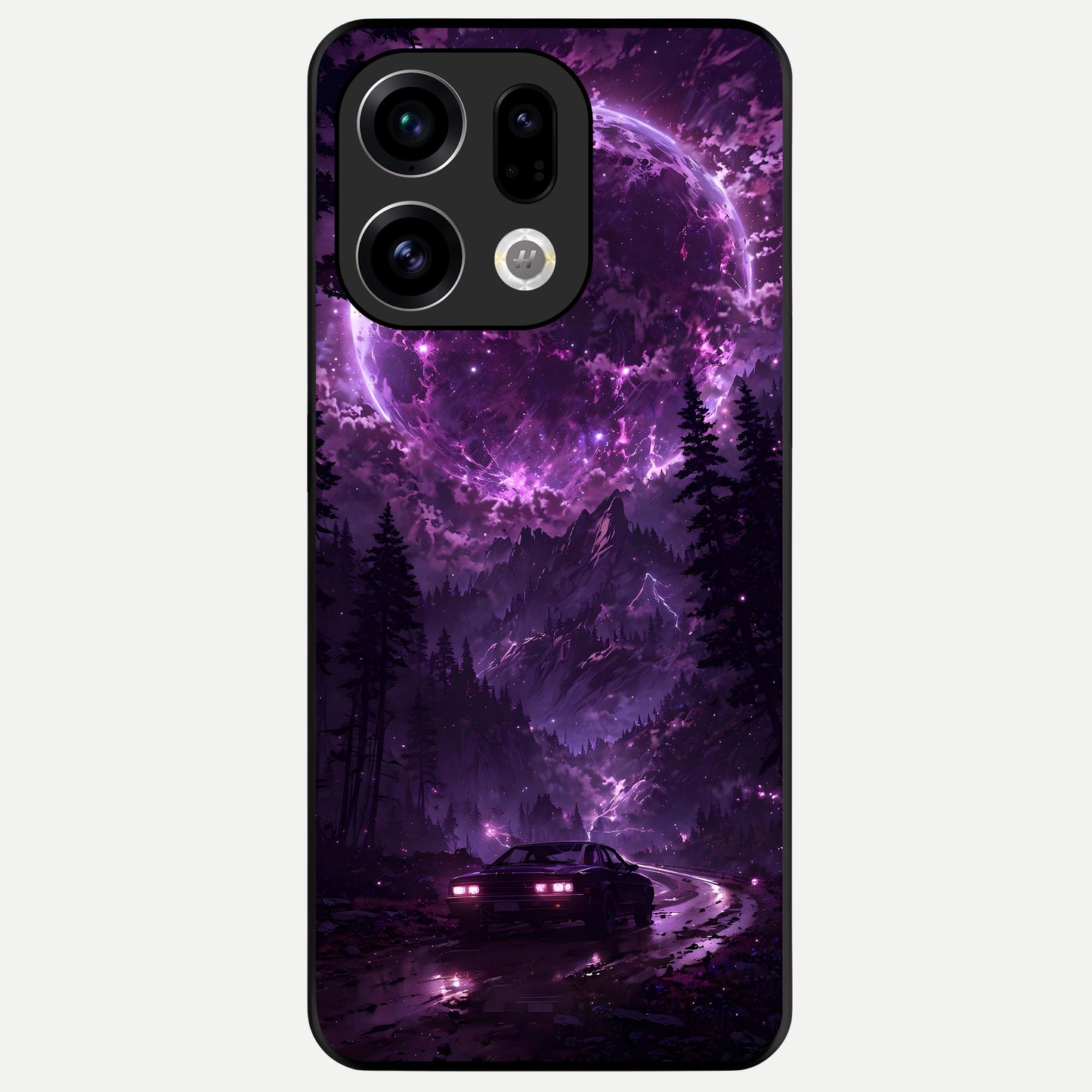 Eternal Cosmic Drive Glass Case For Oppo Find X9 back cover – full design glossy printed glass finish