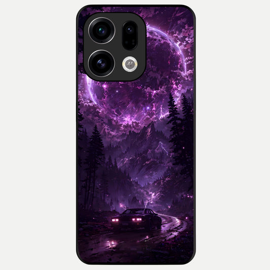  Eternal Cosmic Drive Glass Case For Oppo Find X9 back cover – full design glossy printed glass finish