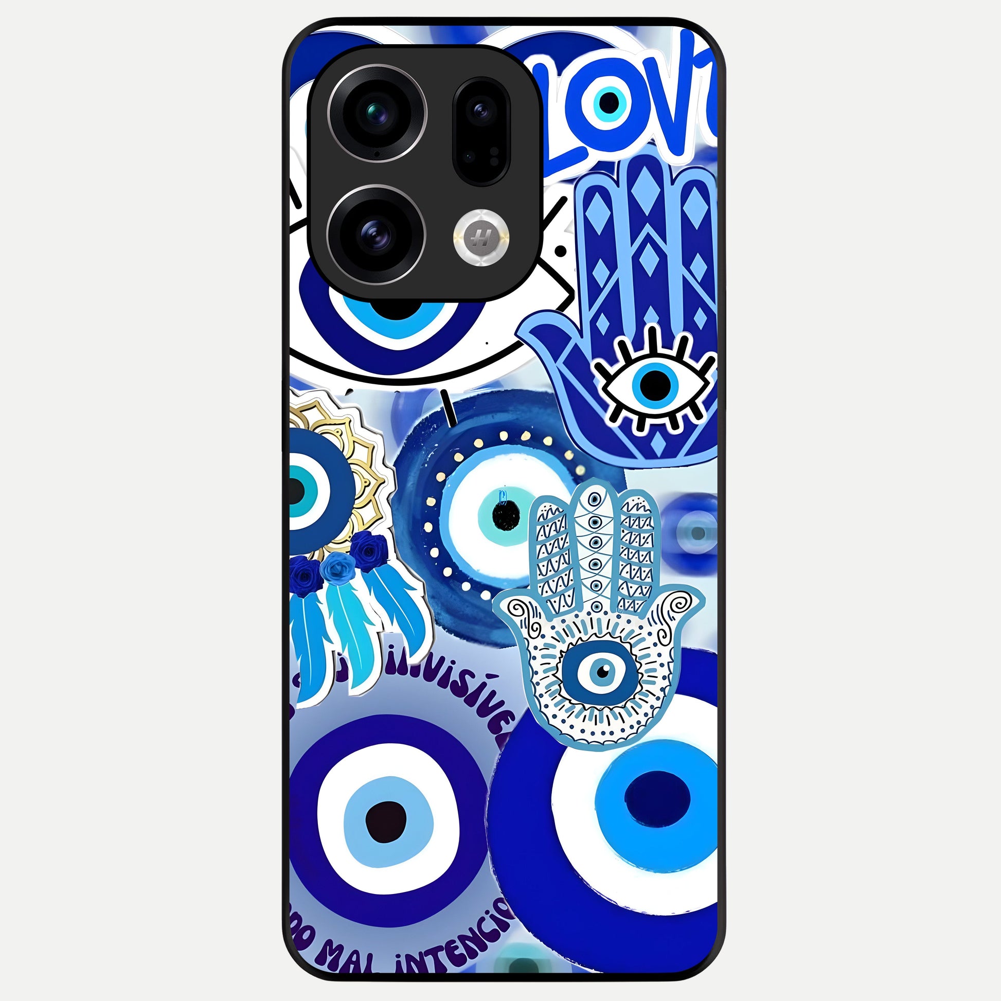 Evil Eyes Dream Glass Case For Oppo Find X9 back cover – full design glossy printed glass finish
