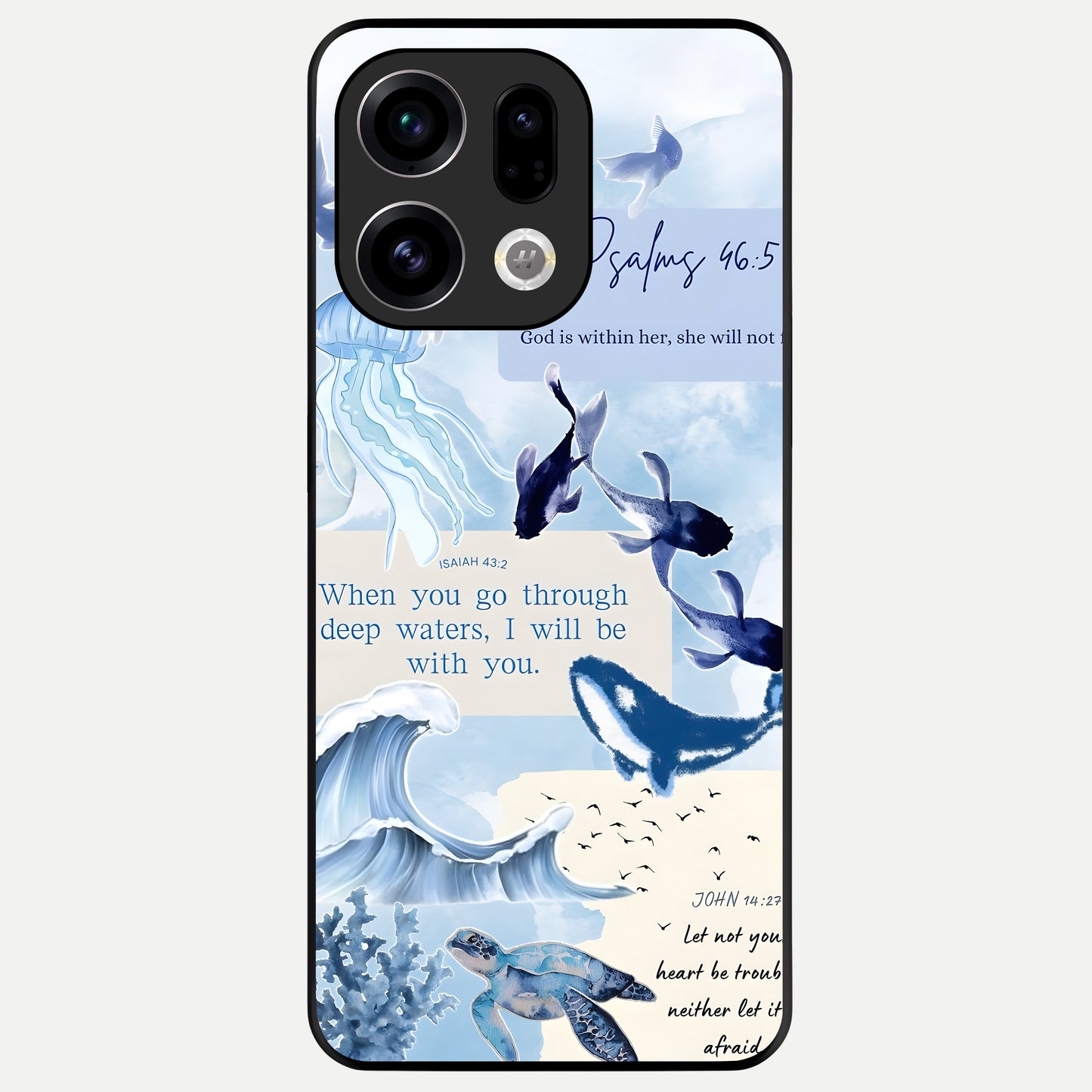  Faithful Ocean Promise Glass Case For Oppo Find X9 back cover – full design glossy printed glass finish