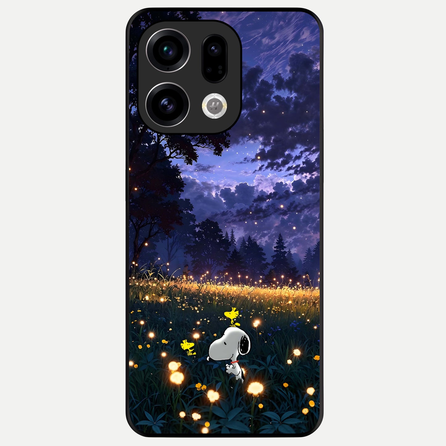 Firefly Meadow Magic Glass Case For Oppo Find X9 back cover – full design glossy printed glass finish