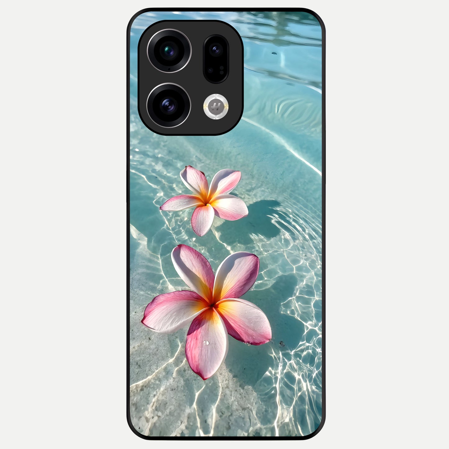  Floating Bloom Bliss Glass Case For Oppo Find X9 back cover – full design glossy printed glass finish