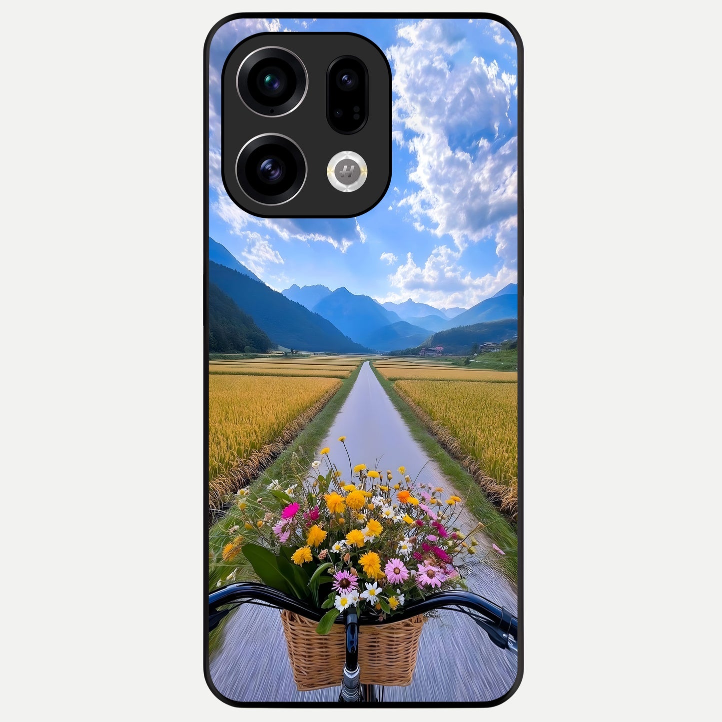  Golden Field Journey Glass Case For Oppo Find X9 back cover – full design glossy printed glass finish