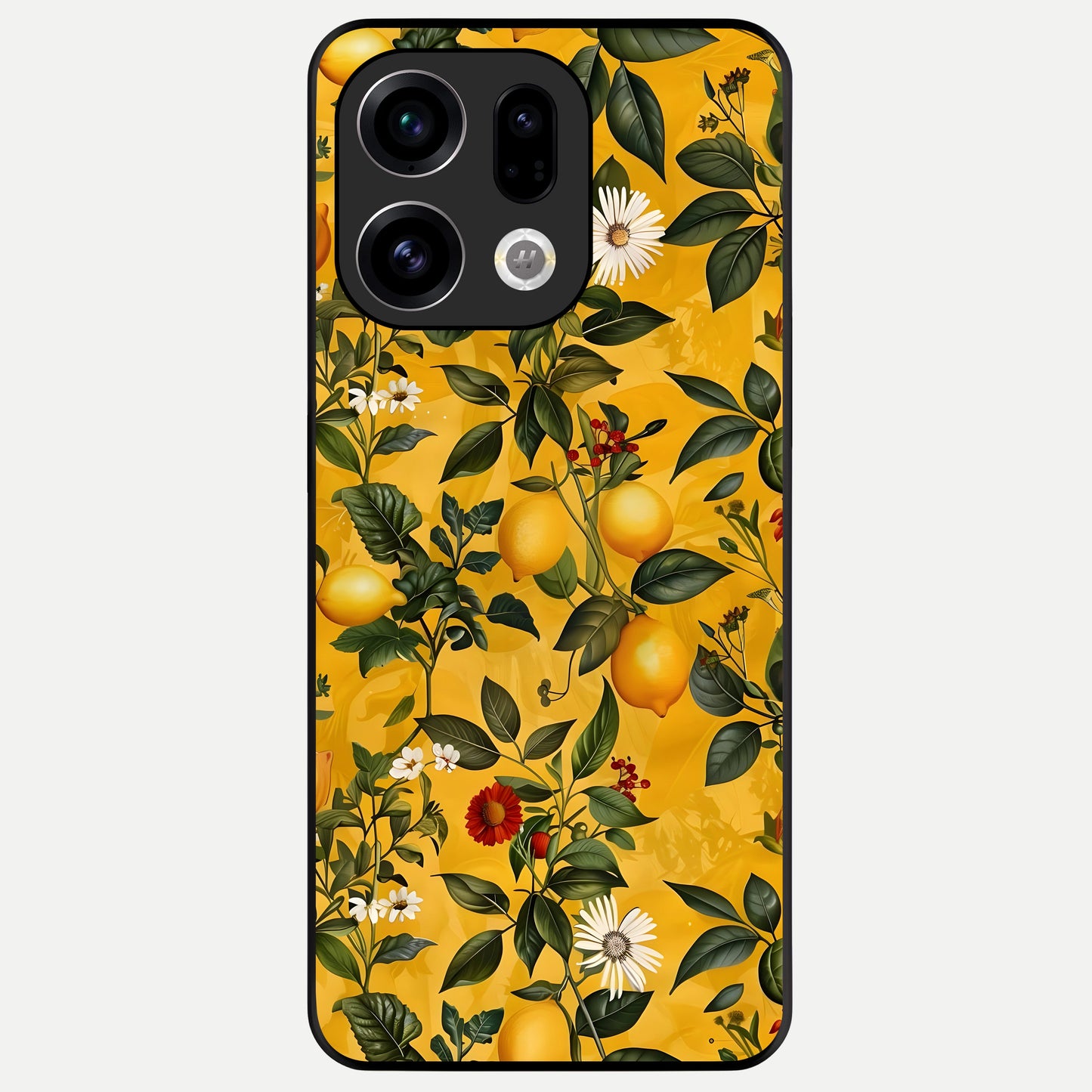  Golden Lemon Field Glass Case For Oppo Find X9 back cover – full design glossy printed glass finish