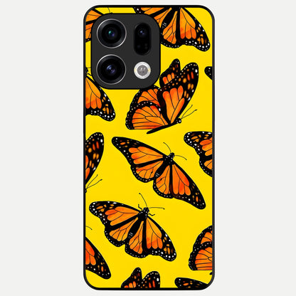  Golden Wing Flight Glass Case For Oppo Find X9 back cover – full design glossy printed glass finish