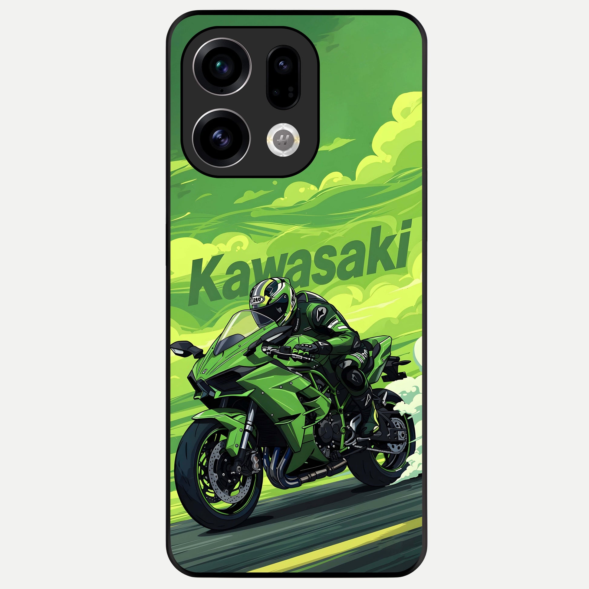  Greenery Sky Glass Case For Oppo Find X9 back cover – full design glossy printed glass finish