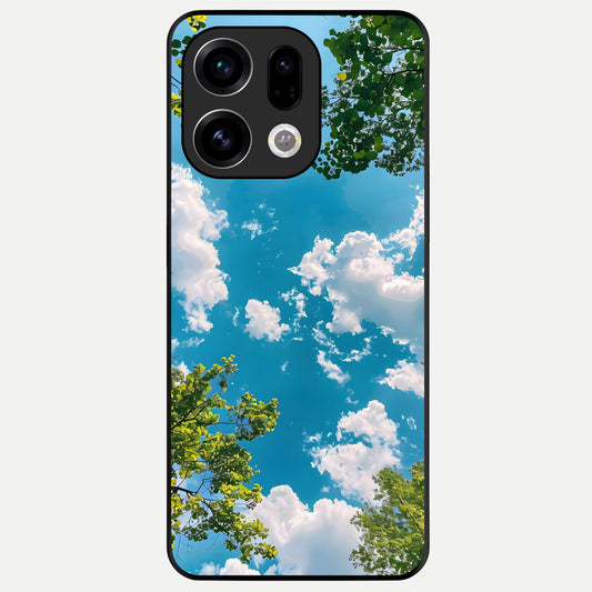  Green Moon Energy Glass Case For Oppo Find X9 back cover – full design glossy printed glass finish