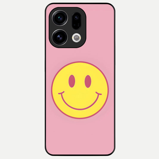  Happy Pink Mood Glass Case For Oppo Find X9 back cover – full design glossy printed glass finish