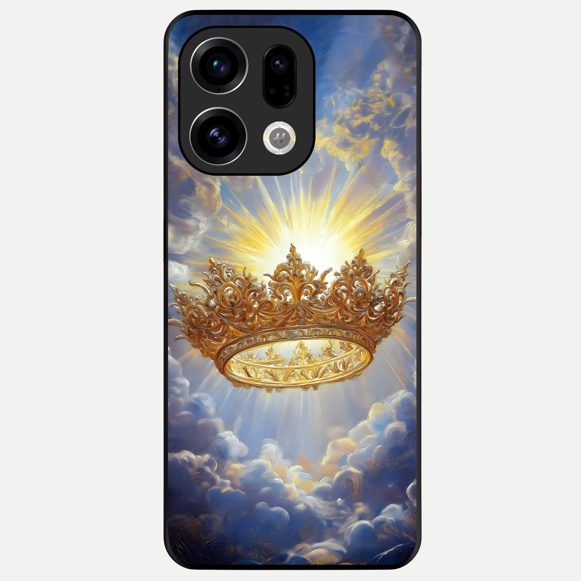  Heavenly Crown Light Glass Case For Oppo Find X9 back cover – full design glossy printed glass finish
