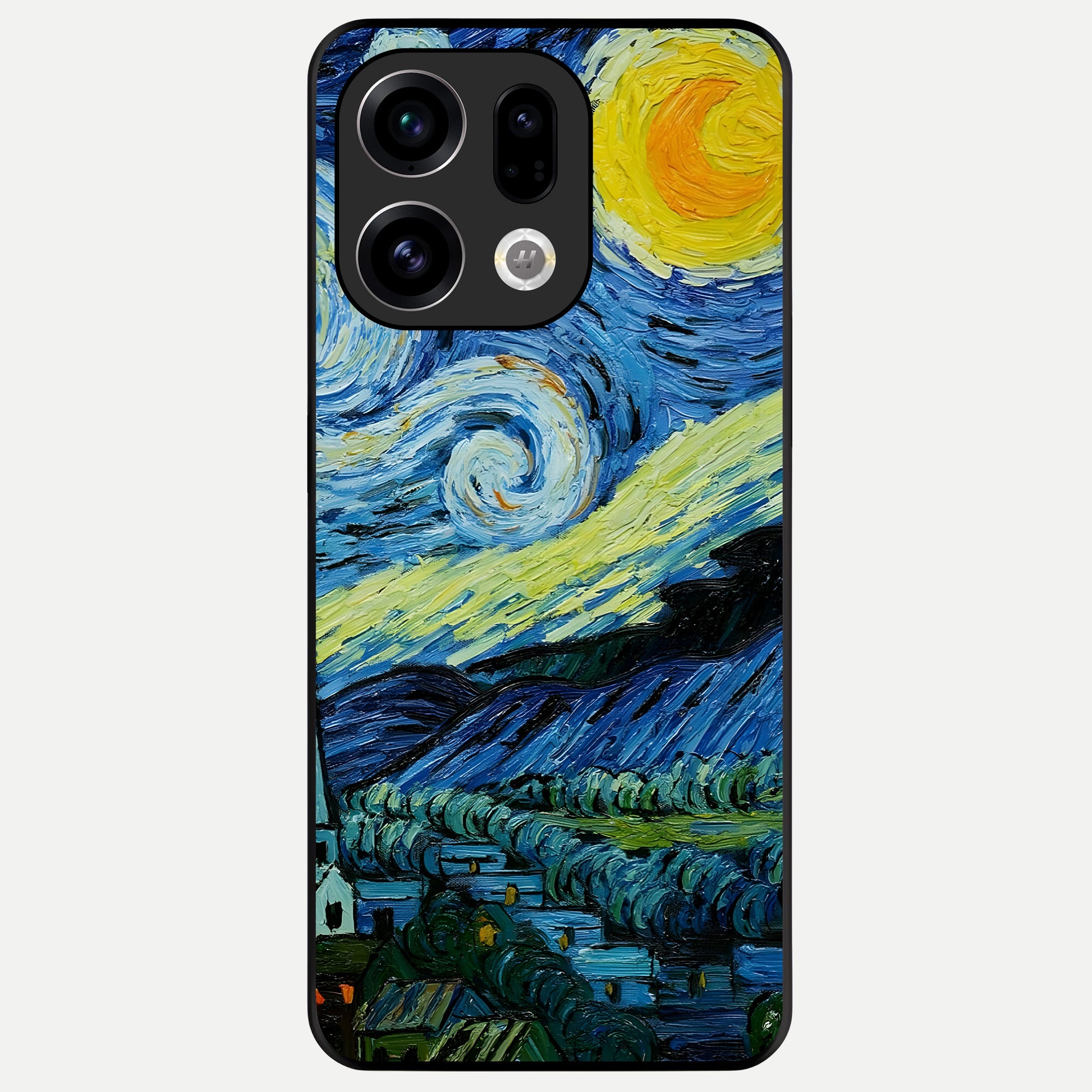  Inspired Van Gogh Art Glass Case For Oppo Find X9 back cover – full design glossy printed glass finish