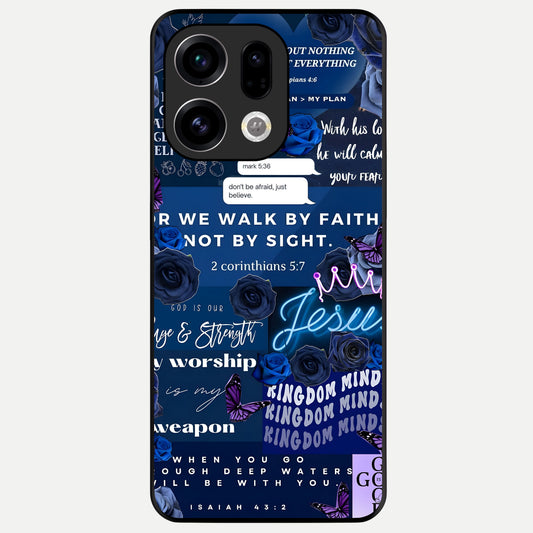  Kingdom Faith Glow Glass Case For Oppo Find X9 back cover – full design glossy printed glass finish