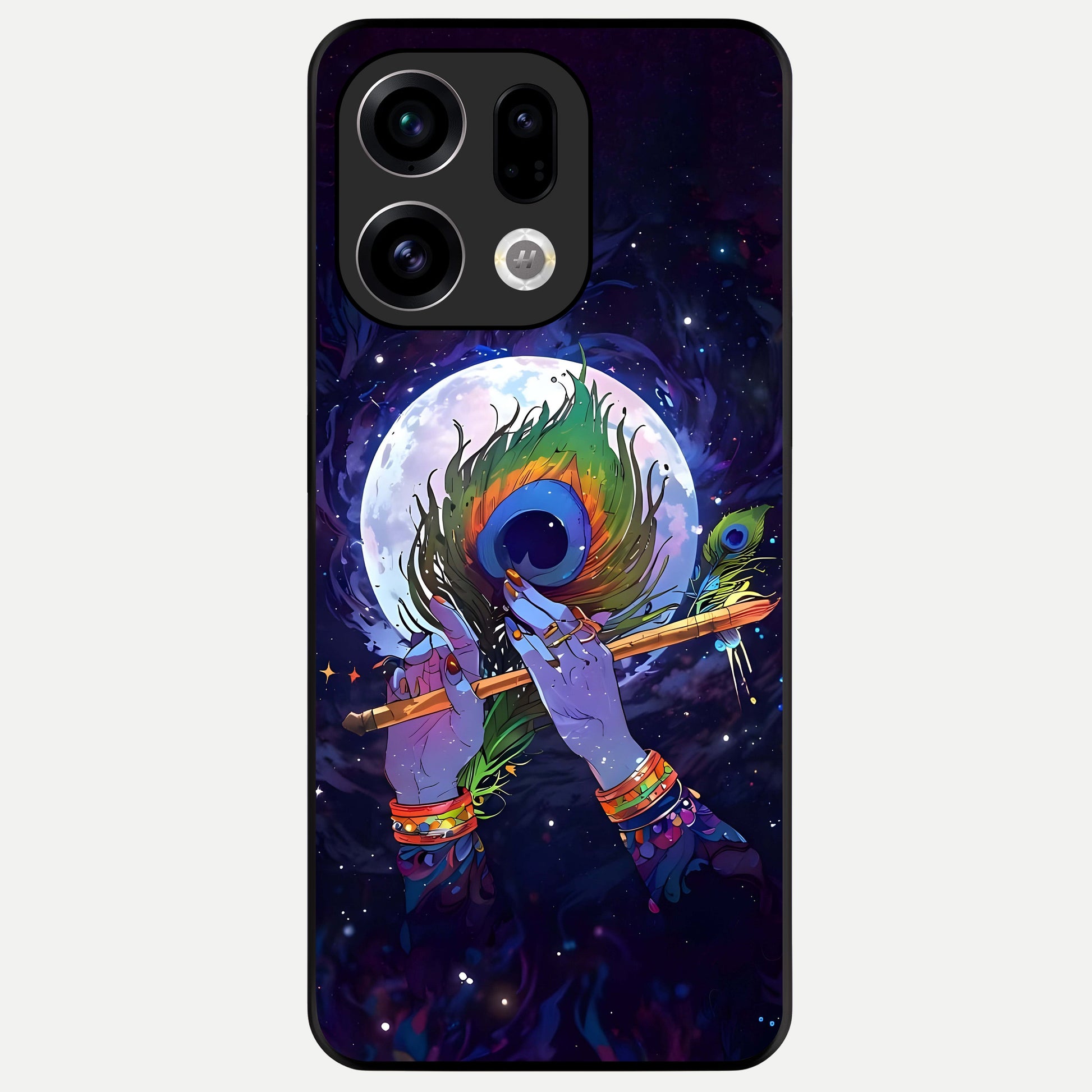  Krishna Hands Art Glass Case For Oppo Find X9 back cover – full design glossy printed glass finish