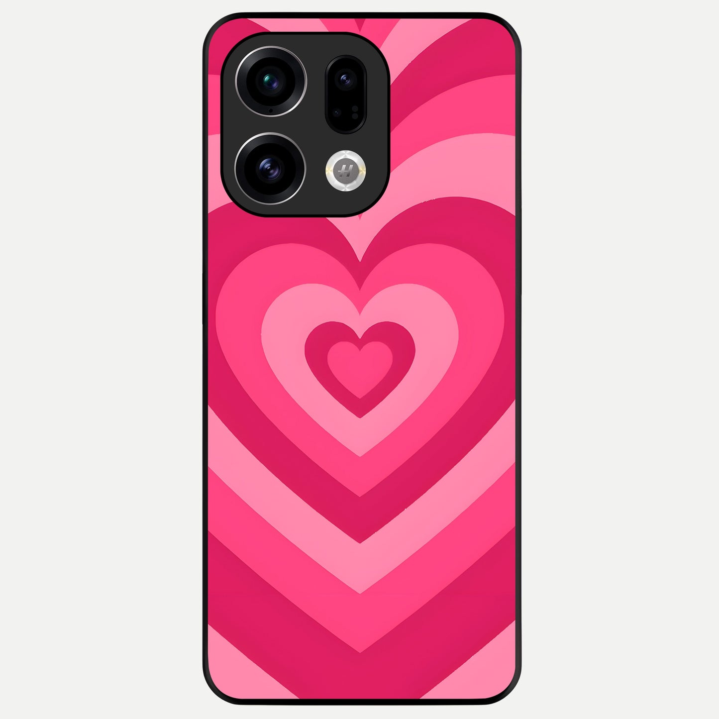  Layered Love Hearts Glass Case For Oppo Find X9 back cover – full design glossy printed glass finish