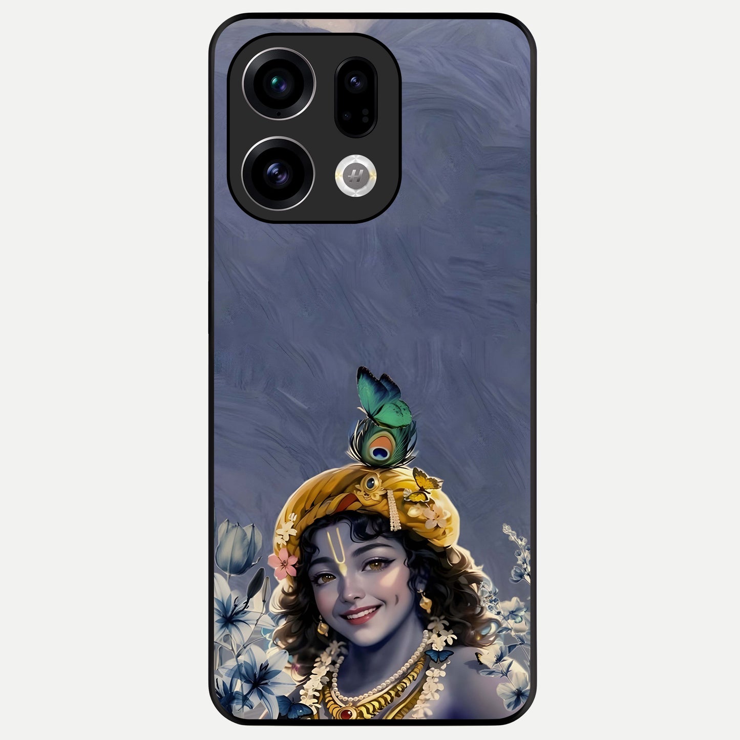  Lord Krishna Glass Case For Oppo Find X9 back cover – full design glossy printed glass finish