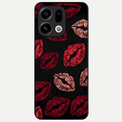  Midnight Kiss Love Glass Case For Oppo Find X9 back cover – full design glossy printed glass finish
