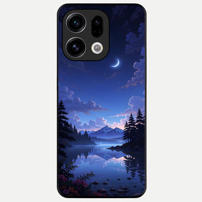  Midnight Lake Peace Glass Case For Oppo Find X9 back cover – full design glossy printed glass finish