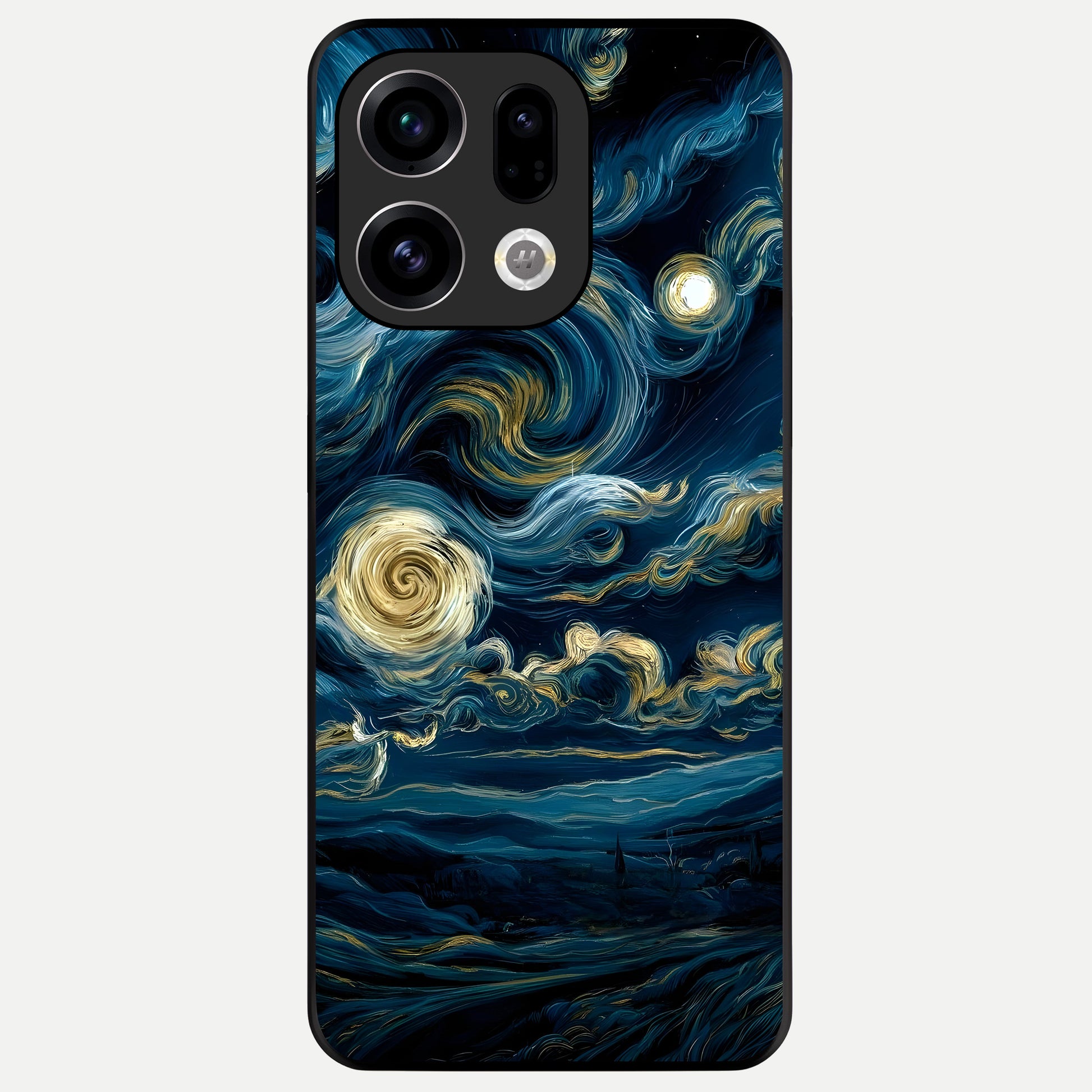  Midnight Sky Whirl Glass Case For Oppo Find X9 back cover – full design glossy printed glass finish