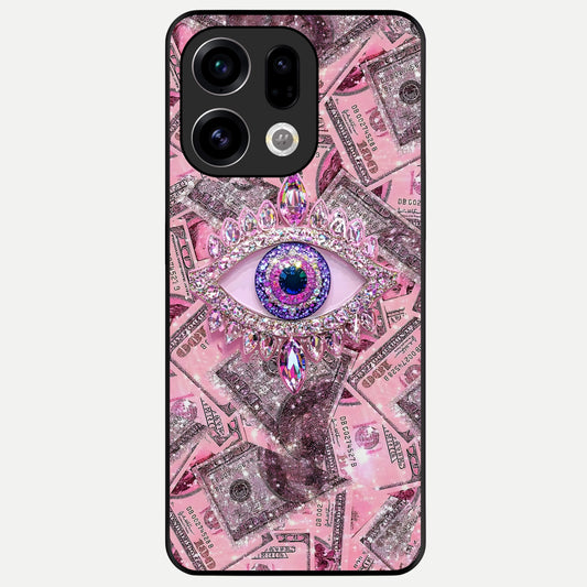  Money Eye Luxe Glass Case For Oppo Find X9 back cover – full design glossy printed glass finish
