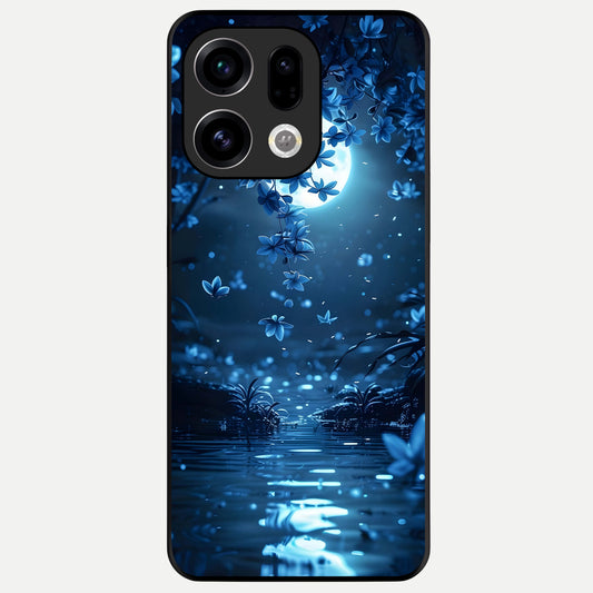  Moonlight Petal Dream Glass Case For Oppo Find X9 back cover – full design glossy printed glass finish