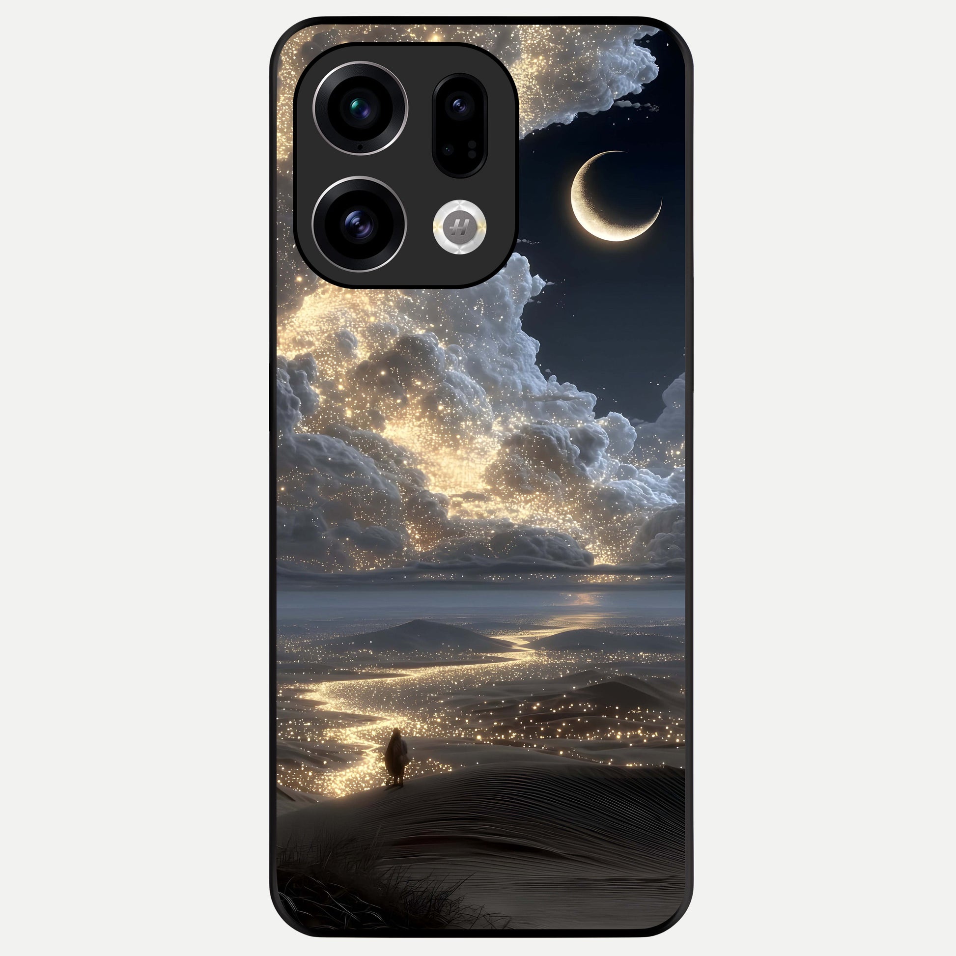  Moonlight Spark Path Glass Case For Oppo Find X9 back cover – full design glossy printed glass finish