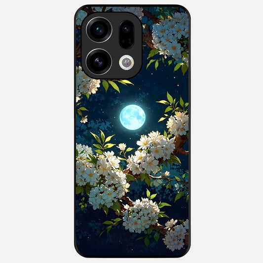  Moonlit Blossom Dream Glass Case For Oppo Find X9 back cover – full design glossy printed glass finish