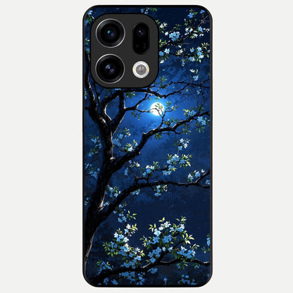  Mystic Floral Night Glass Case For Oppo Find X9 back cover – full design glossy printed glass finish