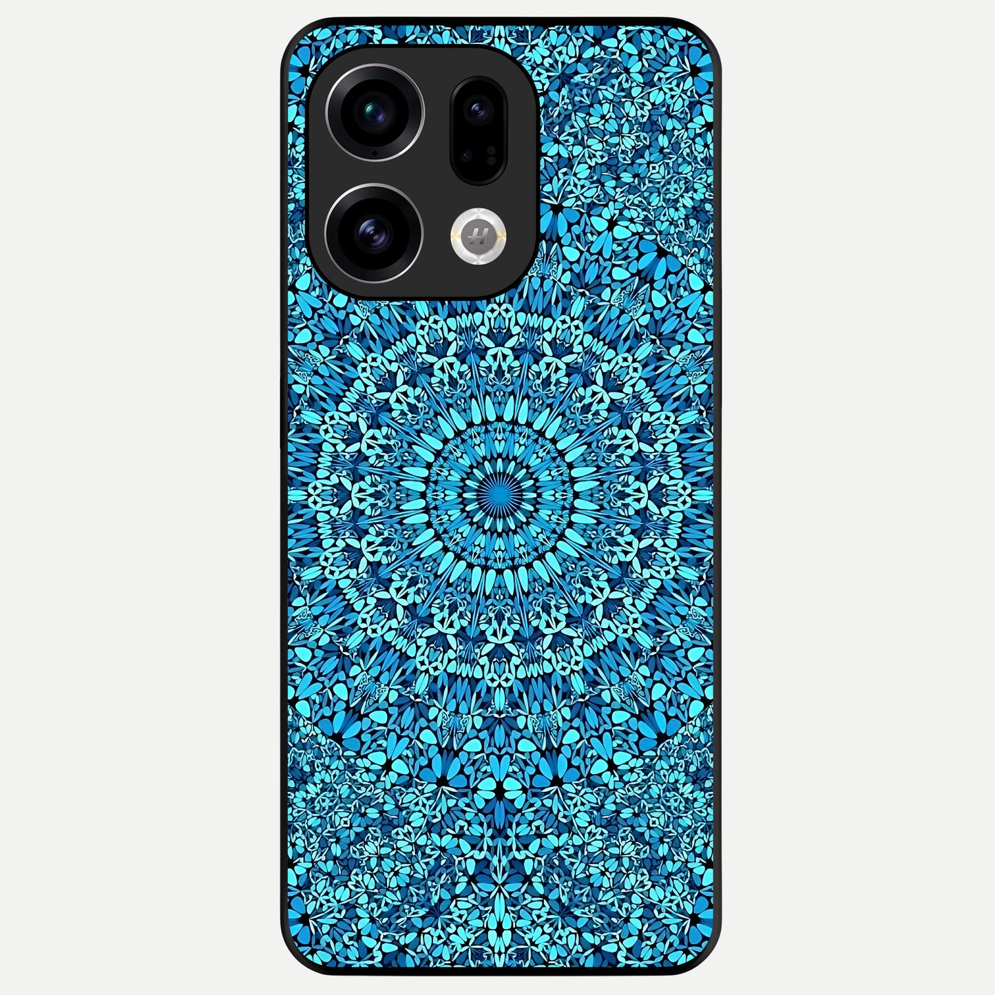  Ocean Bloom Mandala Glass Case For Oppo Find X9 back cover – full design glossy printed glass finish