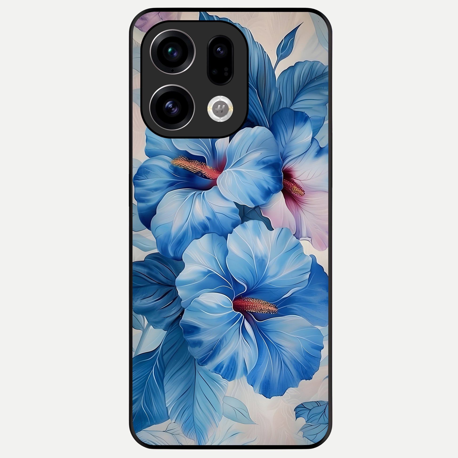  Ocean Hibiscus Grace Glass Case For Oppo Find X9 back cover – full design glossy printed glass finish