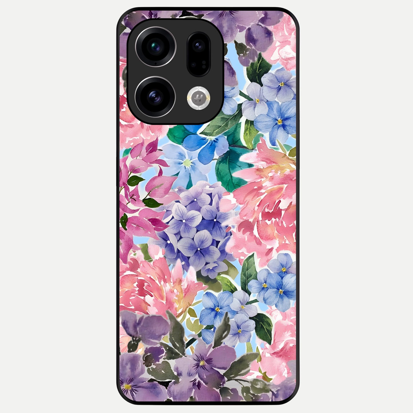  Pastel Floral Mix Glass Case For Oppo Find X9 back cover – full design glossy printed glass finish