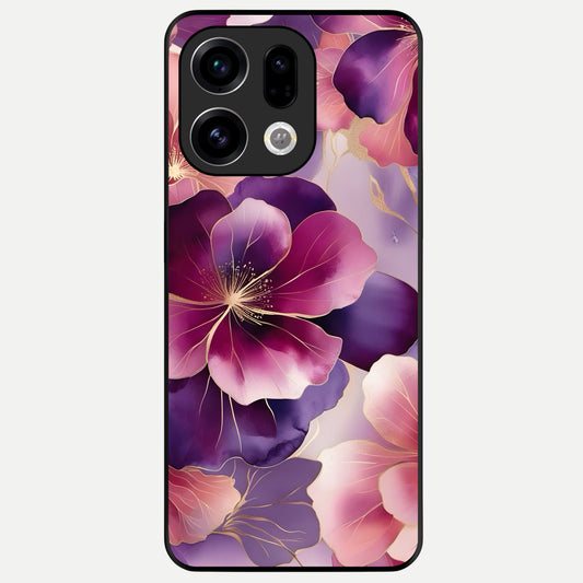  Pink Bouquet Florals Glass Case For Oppo Find X9 back cover – full design glossy printed glass finish