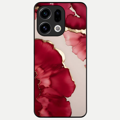  Pink And White Marble Glass Case For Oppo Find X9 back cover – full design glossy printed glass finish