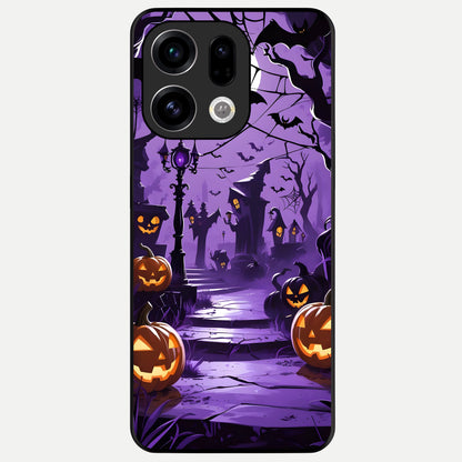  Pumpkin Patch Halloween Glass Case For Oppo Find X9 back cover – full design glossy printed glass finish