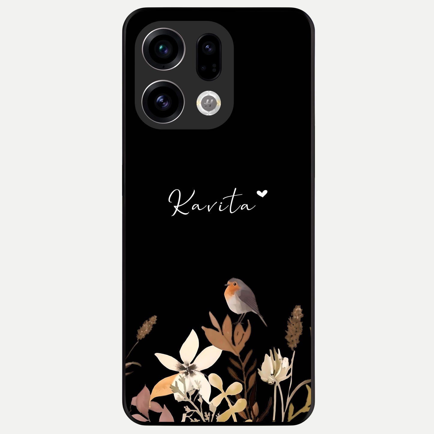  Quiet Garden Tune Custom Name Glass Case For Oppo Find X9 back cover – full design glossy printed glass finish
