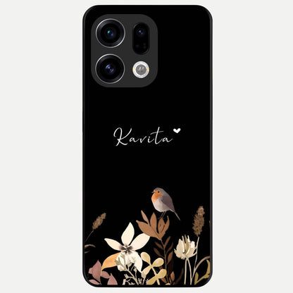  Quiet Garden Tune Custom Name Glass Case For Oppo Find X9 back cover – full design glossy printed glass finish
