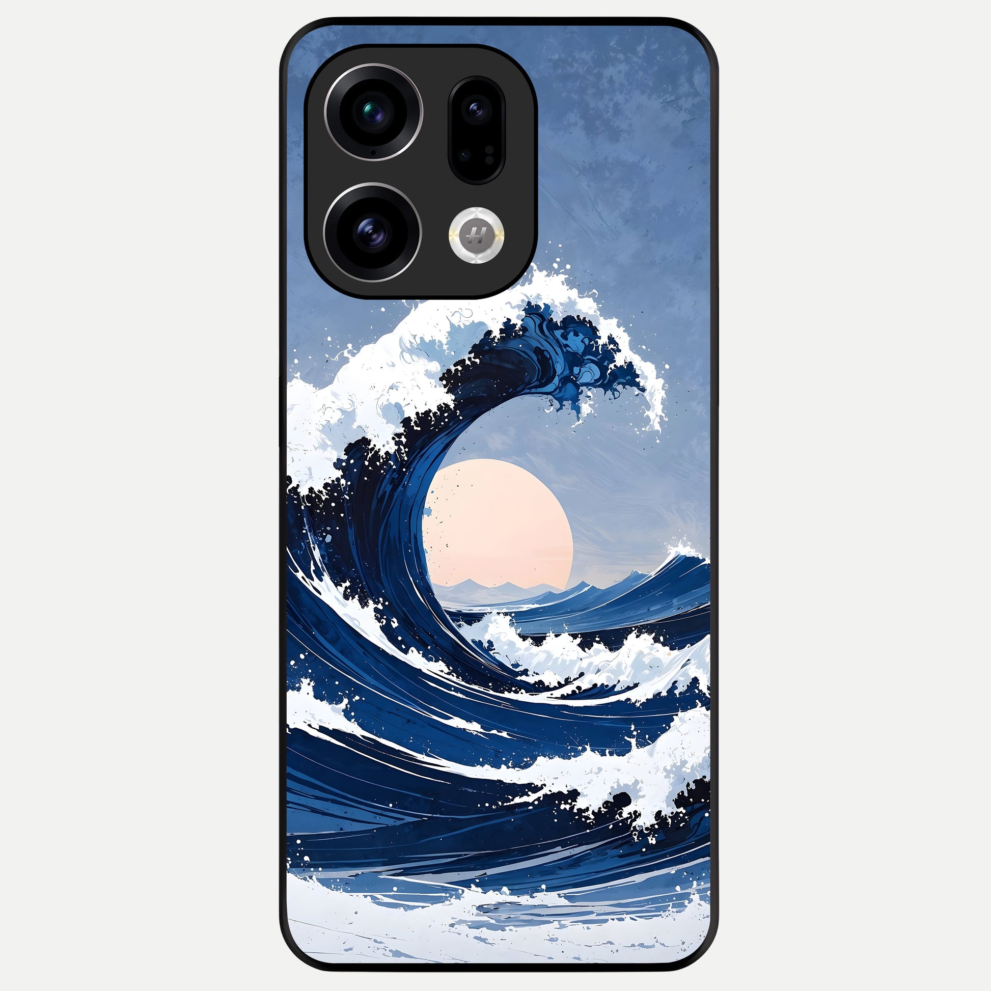  Rising Tide Power Glass Case For Oppo Find X9 back cover – full design glossy printed glass finish