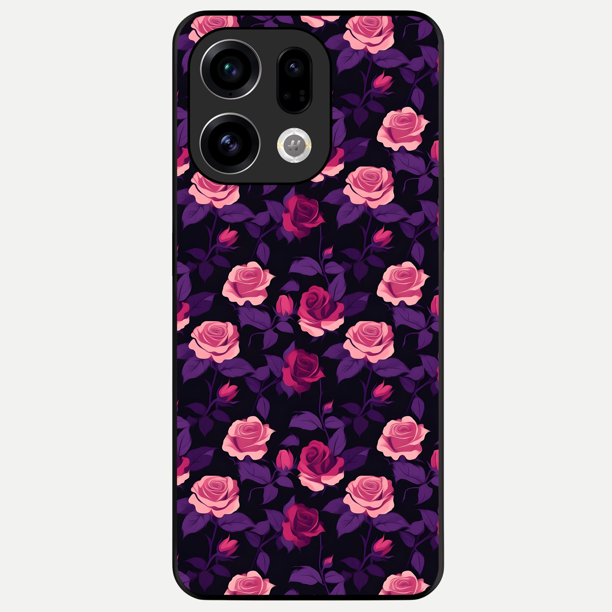  Rose Garden Twilight Glass Case For Oppo Find X9 back cover – full design glossy printed glass finish