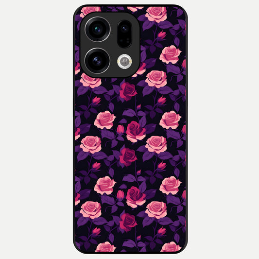  Rose Garden Twilight Glass Case For Oppo Find X9 back cover – full design glossy printed glass finish